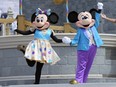 Minnie and Mickey Mouse perform