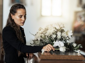A person mourning the loss of a mother is upset that a former flame, much-admired by the deceased, didn't show up for the funeral.