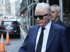 Musician Don Henley leaves the courthouse in New York, Wednesday, Feb. 28, 2024.