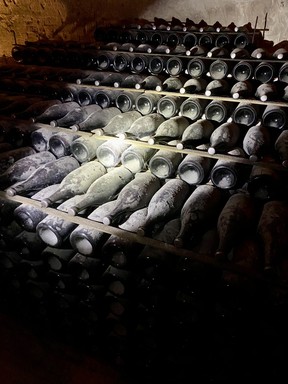 Dust is a good thing as champagne ages in the cellars at Maison Veuve Clicquot in Reims. CYNTHIA MCLEOD/TORONTO SUN