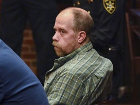 Craig N. Ross, Jr. is arraigned on charges related to the kidnapping of a 9-year-old from Moreau Lake State Park Friday, Nov. 17, 2023, at Saratoga County Court in Ballston Spa, NY. (Will Waldron/The Albany Times Union via AP, File)