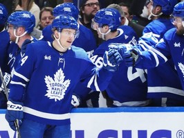 Leafs forward Bobby McMann got the hat trick against the St. Louis Blues Tuesday night in the absence of two of Toronto’s Core Four.  Nathan Denette/The Canadian Press