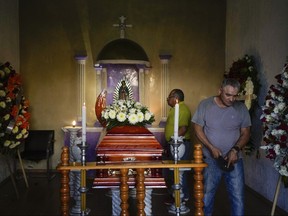 Mourners attended the wake of mayoral candidate Armando Perez in Maravatio, Michoacan state, Mexico, on Tuesday, Feb. 27, 2024.