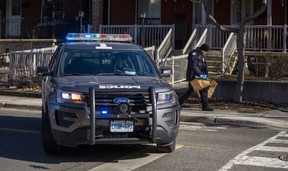 Toronto Police at the scene of a fatal shooting of a man in his 20s near Landsdowne and Whytock Aves. (south of Bloor St. W. on Tuesday, Feb. 6, 2024.