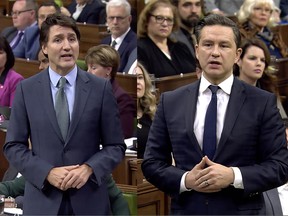 Prime Minister Justin Trudeau is questioned by the Opposition Leader Pierre Poilievre