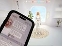 يتم عرض صورة AI AI Avatar التي تم إنشاؤها على تطبيق Wuka Inc. من الهاتف المحمول في Luka Inc. في هذه الصورة ، في نيويورك ، يوم الثلاثاء 13 فبراير 2024.