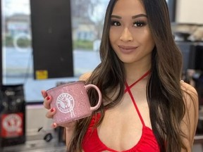 California coffee chain Bottoms Up features staff that serve while dressed in bikinis.