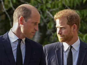 Britain's Prince William and Britain's Prince