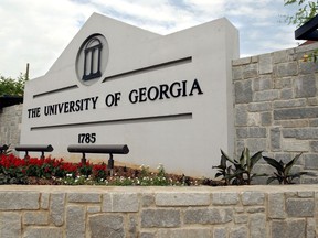 A sign for the University of Georgia
