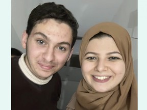 This undated image provided by Yasmeen Elagha shows Elagha, right, with her cousin Borak Alagha.