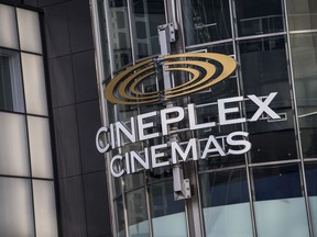 A Cineplex theatre at Yonge and Eglinton in Toronto on Monday Dec. 16, 2019.