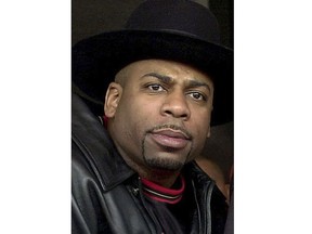 FILE - Jam Master Jay, a.k.a. Jason Mizell is seen in Los Angeles in this Feb. 25, 2002, file photo. A convicted drug dealer reluctantly testified Monday, Feb. 5, 2024 that Jam Master Jay -- known for his anti-drug advocacy as part of the groundbreaking rap group Run-DMC -- got involved in cocaine trafficking to pay his bills. Ralph Mullgrav gave the first public testimony about the alleged drug dealing that prosecutors claim was the reason why Jam Master Jay was shot dead in his studio in October 2002.