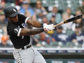 FILE - Chicago White Sox's Tim Anderson (7) bats against the Detroit Tigers during the first inning of a baseball game Saturday, Sept. 9, 2023, in Detroit. Veteran shortstop Tim Anderson has agreed to sign a one-year deal worth $5 million with the Miami Marlins. The deal is pending a physical, a person with knowledge of the decision told The Associated Press on Thursday, Feb. 22, 2024.