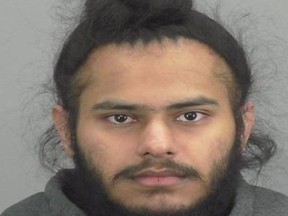 Hamilton Police released this photo of Sukhraj Cheema-Singh, saying he is wanted for first-degree murder in the killing of his father, Kuldip Singh, 56.