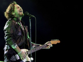 Pearl Jam's lead vocalist Eddie Vedder performs in concert in Sao Paulo, Brazil on Nov. 3, 2011.