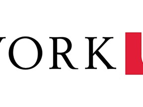 Yorok University logo is shown in a handout.