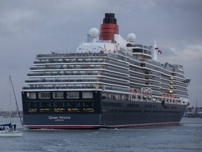 The Queen Victoria ocean liner docks in Southampton on May 9, 2014 in Southampton, England.
