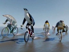 Sora, the latest tool from OpenAI, produced turned a text command into a remarkable video after receiving a request for "a bicycle race on ocean with different animals as athletes riding the bicycles with drone camera view."