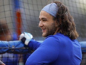 Bo Bichette of the Toronto Blue Jays works out during spring training.
