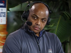 Charles Barkley looks on during Capital One's The Match IX at The Park West Palm earlier this year.