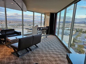 Living room of a Flat Suite at M Resort Spa Casino in Henderson, Nev.
