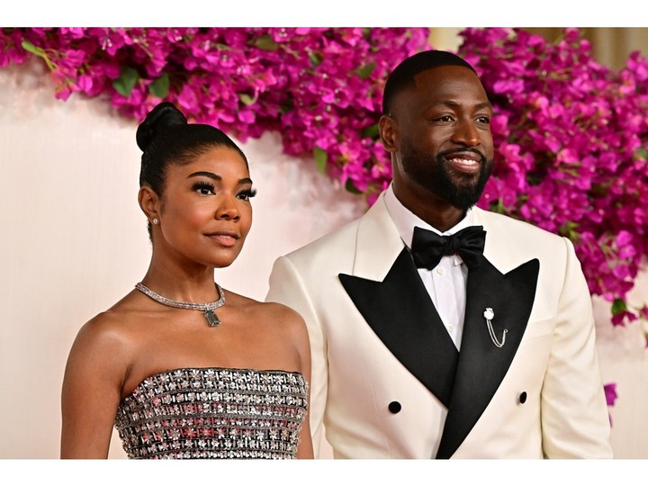 US actress Gabrielle Union and husband former basketball player Dwyane Wade attend the 96th Annual Academy Awards at the Dolby Theatre in Hollywood, California on March 10, 2024. (Photo by Frederic J. Brown / AFP)