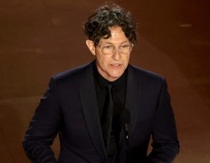 Jonathan Glazer accepts the Best International Feature Film award for "The Zone of Interest" onstage during the 96th Annual Academy Awards at Dolby Theatre on March 10, 2024 in Hollywood, California.