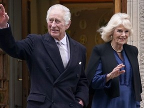 Buckingham Palace officials say King Charles III and Queen Camilla will attend an Easter service at the chapel at Windsor Castle on Sunday, March 30, 2024. The appearance will be the first major event for Charles, 75, since he was diagnosed with cancer in February.