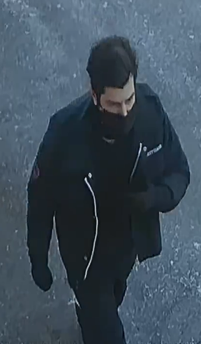 An image from Peel Regional Police of a man who robbed a bank in Brampton on Feb. 14 and 15.