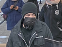 An image from Peel Regional Police of a man who robbed a bank in Brampton on Feb. 14 and 15.