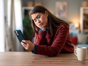 A woman who talks, but fails to listen as her friend dreading her phone calls.