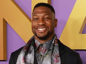 Jonathan Majors attends the 55th Annual NAACP Awards at the Shrine Auditorium and Expo Hall on March 16, 2024 in Los Angeles, Calif.