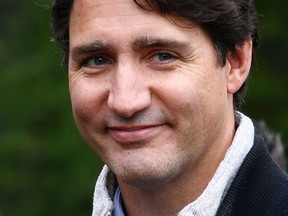 Close of a smiling Justin Trudeau