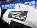 The March Madness logo is seen.