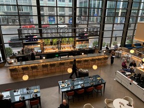 The bright and airy dining room of Stanley restaurant in Le Centre Sheraton Montreal.