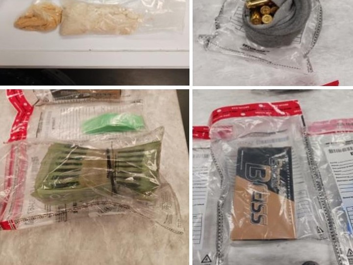 Police in Durham seized suspected drugs, ammunition and Canadian currency following the arrest of a Whitby man this week.