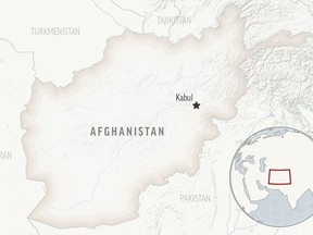 This is a locator map for Afghanistan with its capital, Kabul. (AP Photo)