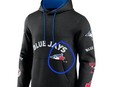 Black Blue Jays hoodie with cut off logo.