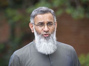 FILE - Radical British preacher Anjem Choudary speaks in London, on July 19, 2021. Choudary pleaded not guilty Monday March 25, 2024 in a London courtroom to two terrorism-related charges.