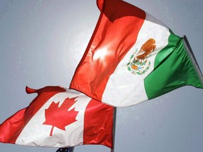 Canadian and Mexican flags fly in New Orleans
