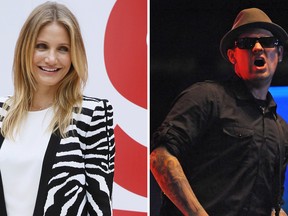 This file photo combination shows Cameron Diaz (left) and musician Benji Madden