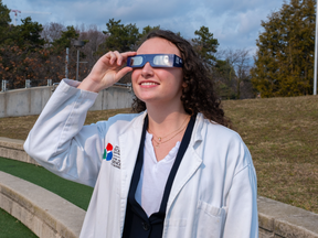 Daliah Bibas, the Ontario Science Centre’s astronomy and space sciences researcher-programmer, is totally psyched for the April 8 total solar eclipse passing through Ontario.
