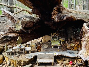 One of Therese Ojibway's fairy houses