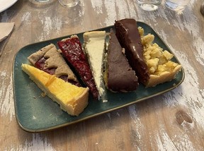 Selection of desserts safe for customers with food allergies at Allergikercafe in Vienna.