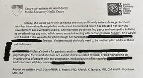 The report obtained by the Toronto Sun on sex killer Luka Magnotta by a psychiatric team at the McGill University Sexual Identity Centre.