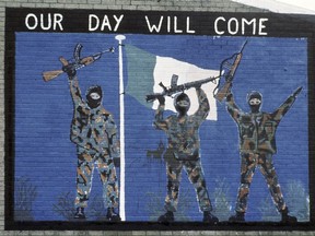 A mural supporting the Irish Republican Army