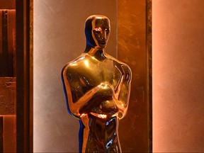 An Oscar statue is seen during the Academy of Motion Picture Arts and Sciences' 14th Annual Governors Awards at the Ray Dolby Ballroom in Los Angeles on Jan. 9, 2024.