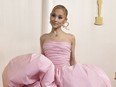 FILE - Ariana Grande arrives at the Oscars on Sunday, March 10, 2024, at the Dolby Theatre in Los Angeles.