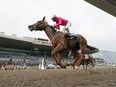 Paramount Prince, with Patrick Husbands aboard, crosses the finish line to win the 164th running of the Kings's Plate horse race in Toronto on Sunday, August 20, 2023. The $1-million King's Plate will open the 2024 Canadian Triple Crown on Aug. 17, Woodbine Entertainment Group announced Wednesday.