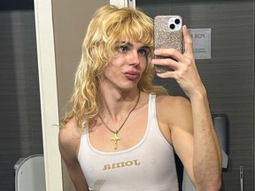 Transgender influencer Samantha Hudson taking a selfie.